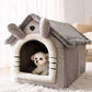 Foldable Pet House - Warm Cave Bed for Dogs and Cats