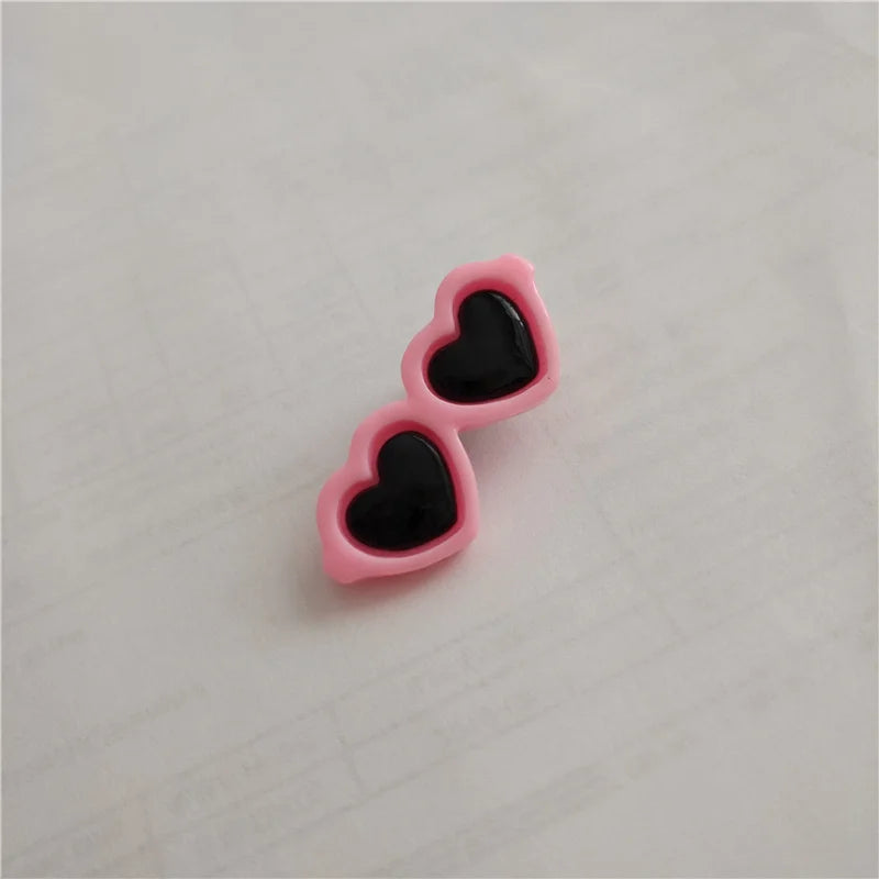 Heart Sunglasses Hair Clip - Pet Bow Accessory