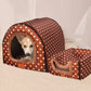 Star Print Dog House - Foldable Warm Kennel Mat