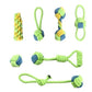 Cotton Rope Dog Toy Set - Interactive Ball and Chew Toys