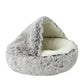 Round Plush Pet Bed - Warm Sleeping Nest with Cover