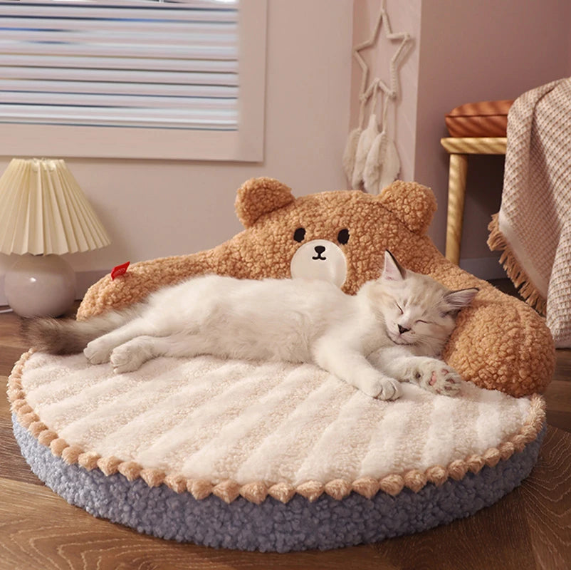 HOOPET Winter Cat Bed - Removable Cushion Mat