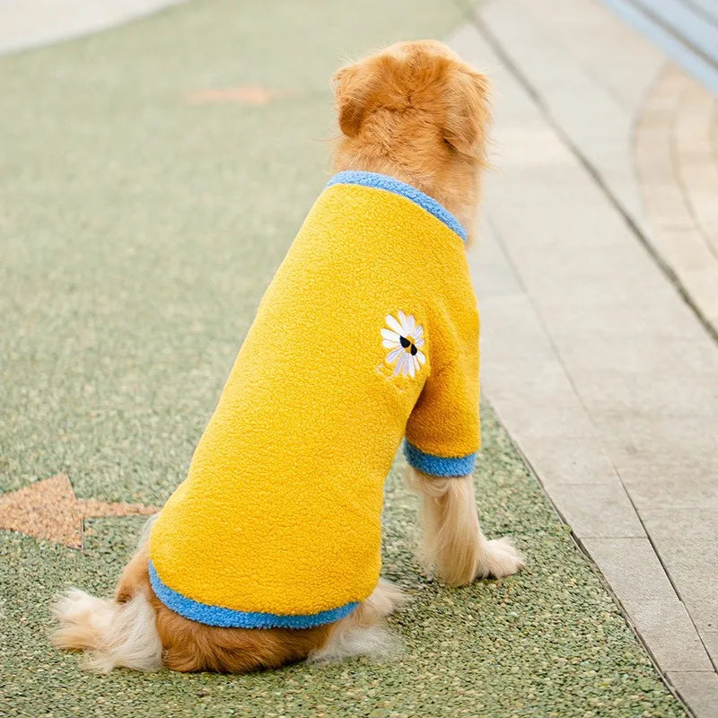 Fleece Dog Hoodie - Warm Winter Vest for Large Dogs