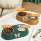 Bowtie Double Bowl - Pet Food and Water Dish Set