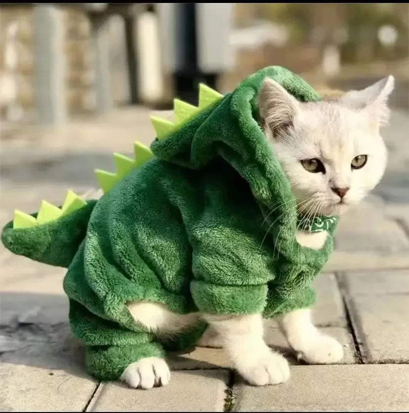 Dinosaur Halloween Costume - Fleece Hoodie for Pets