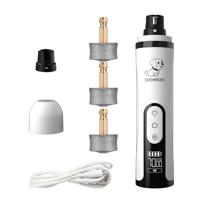 Electric Pet Nail Grinder - USB Rechargeable Trimmer
