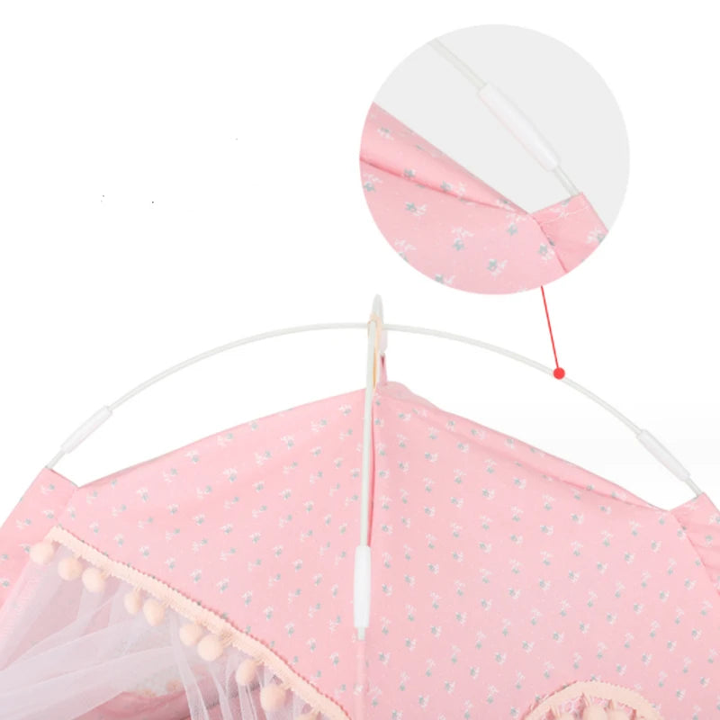 Sweet Princess Cat Tent - Foldable Basket Bed