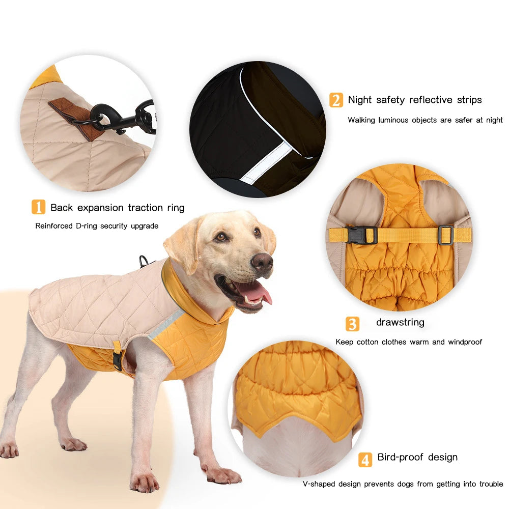 Waterproof Dog Vest - Padded Winter Jacket for All Sizes