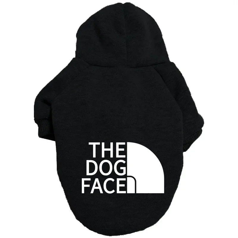 Dog Face Print Hoodie - Sporty Jacket for Large Dogs