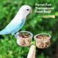 Parrot Food Bowl Feeder Cup with Clip - Small Pet Bird Water Bowl & Feeding Basin for Bird Cages