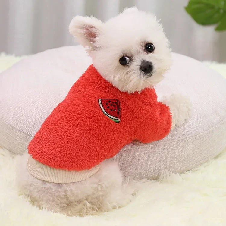 Fleece Dog Hoodie - Warm Coat for Small Dogs and Puppies