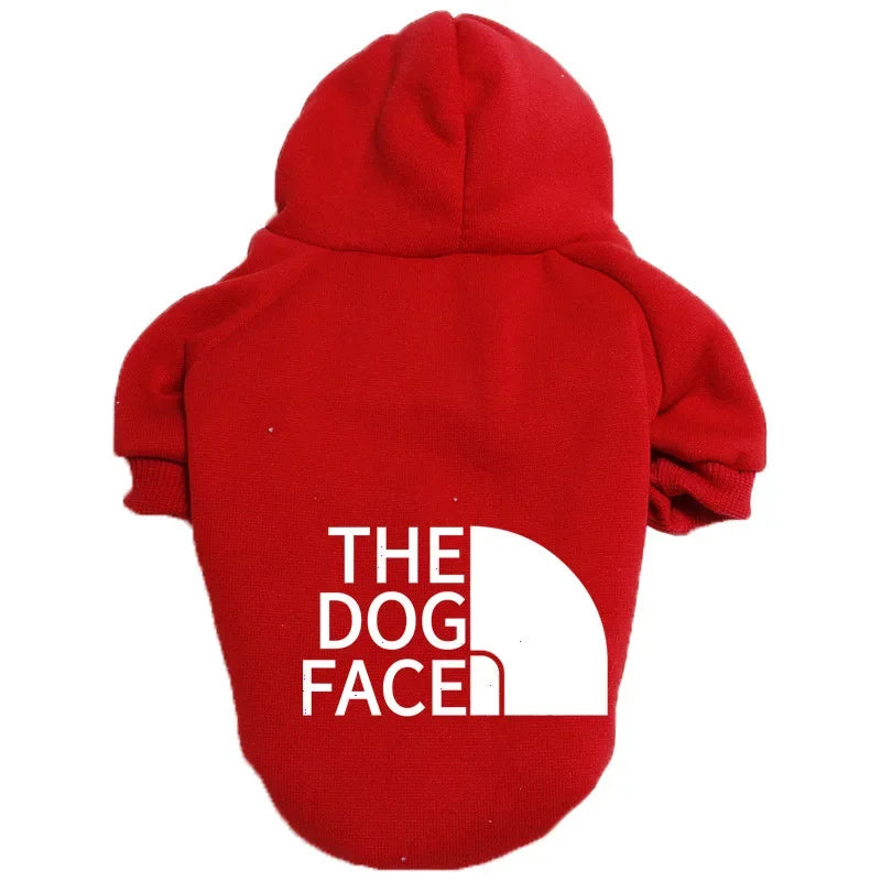 Dog Face Print Hoodie - Sporty Jacket for Large Dogs