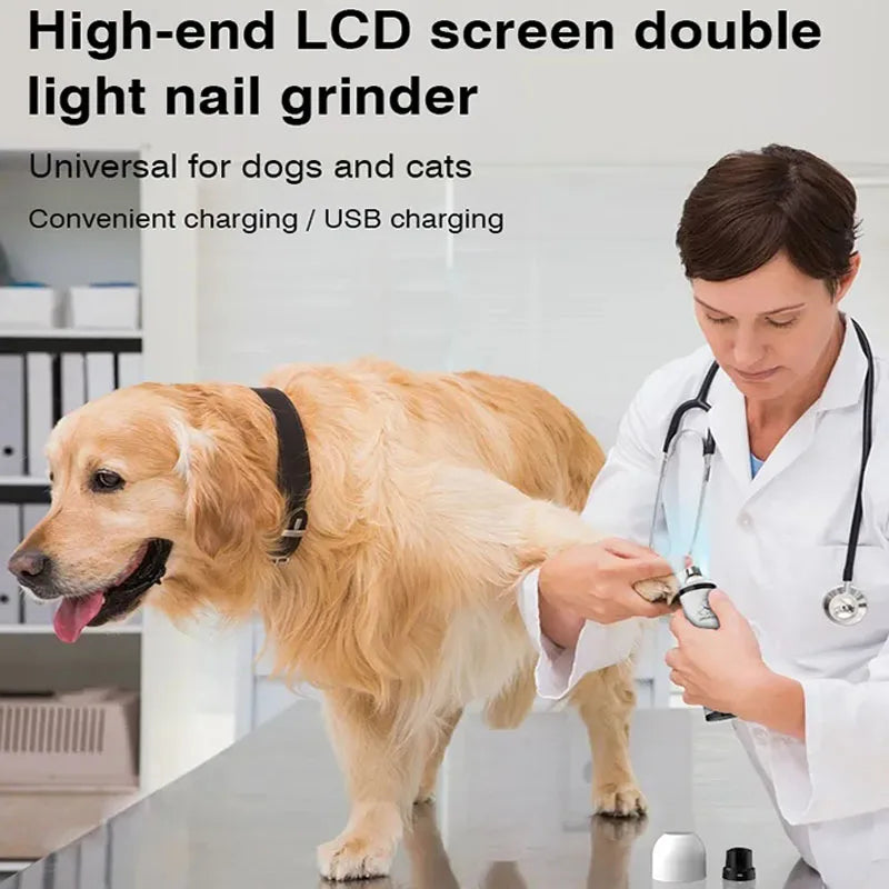 Electric Pet Nail Grinder - USB Rechargeable Trimmer