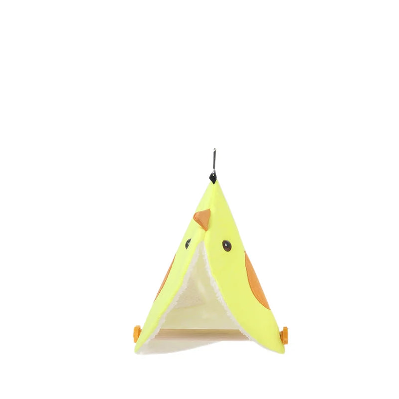 Soft Plush Bird Nest - Parrot Hammock Hanging Bed & Cave Hut for Parakeets & Small Birds