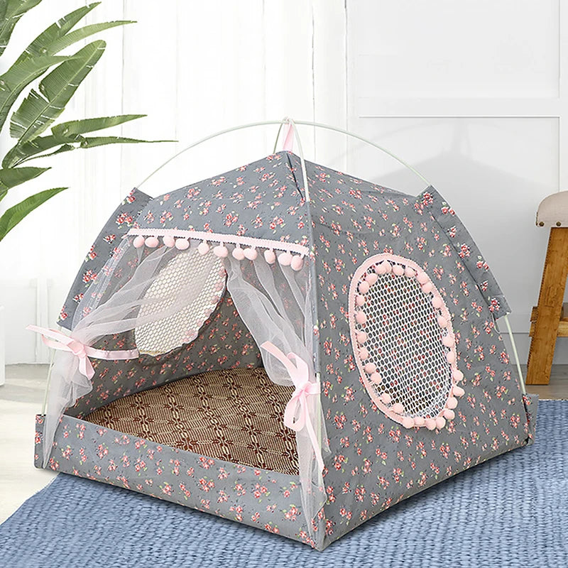 Sweet Princess Cat Tent - Foldable Basket Bed